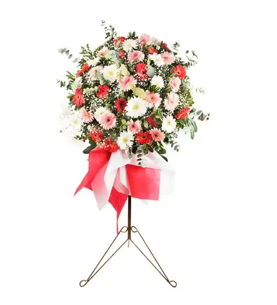 Renkli Gerbera Ferforje ÇELENK